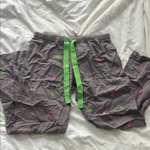 Grey Print Pajama Full Length Pants